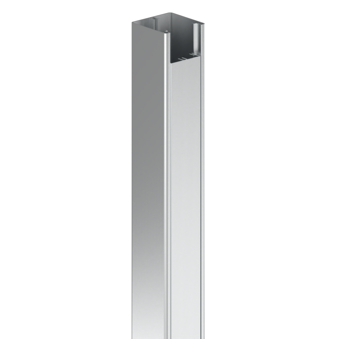 Eloxierter Aluminium-Brüstungskanal mit quadratischem Profil 62x62 mm